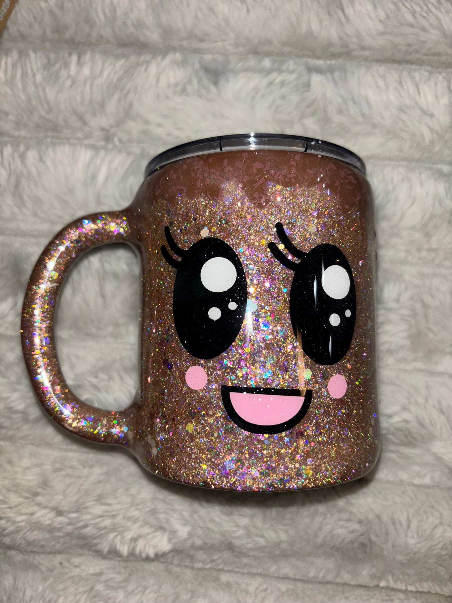 12 oz morning mug cocoa brown drip/brown sprinkles