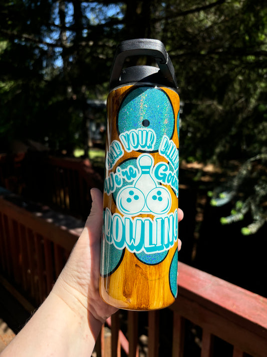 20 ounce Duo Woodgrain Bowling