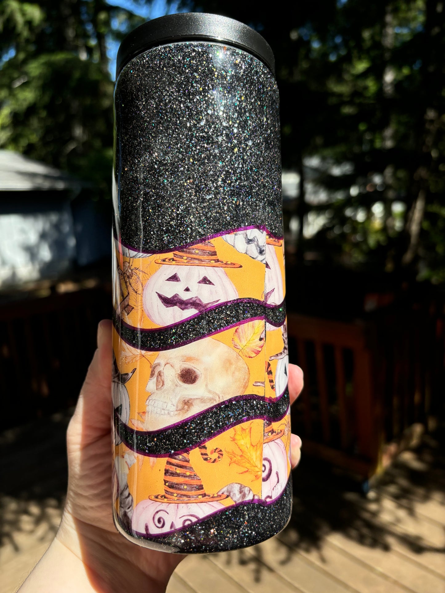 25 ounce Duo Black and Orange Say Boo