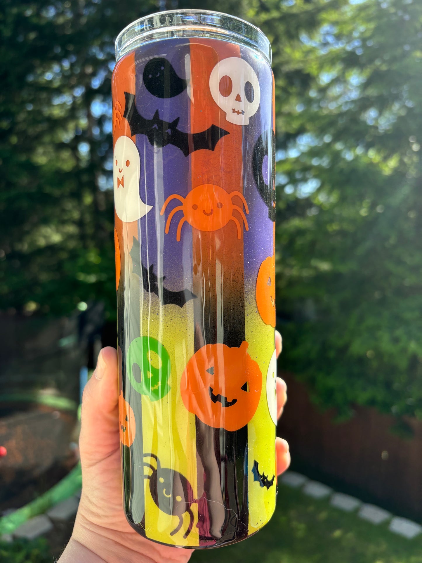 20 ounce Skinny Multicolor Halloween