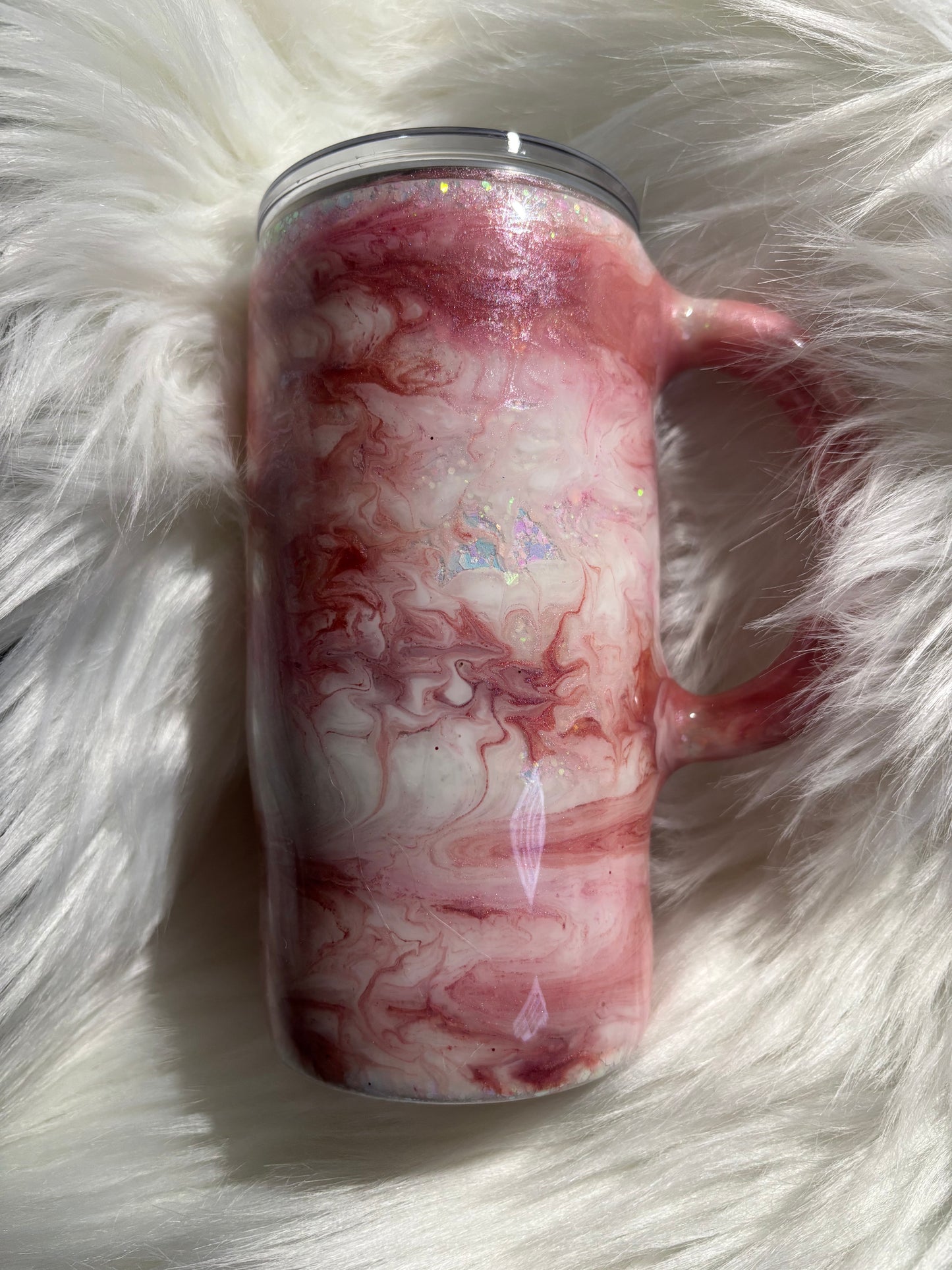 16 ounce handled travel Peppermint Mocha