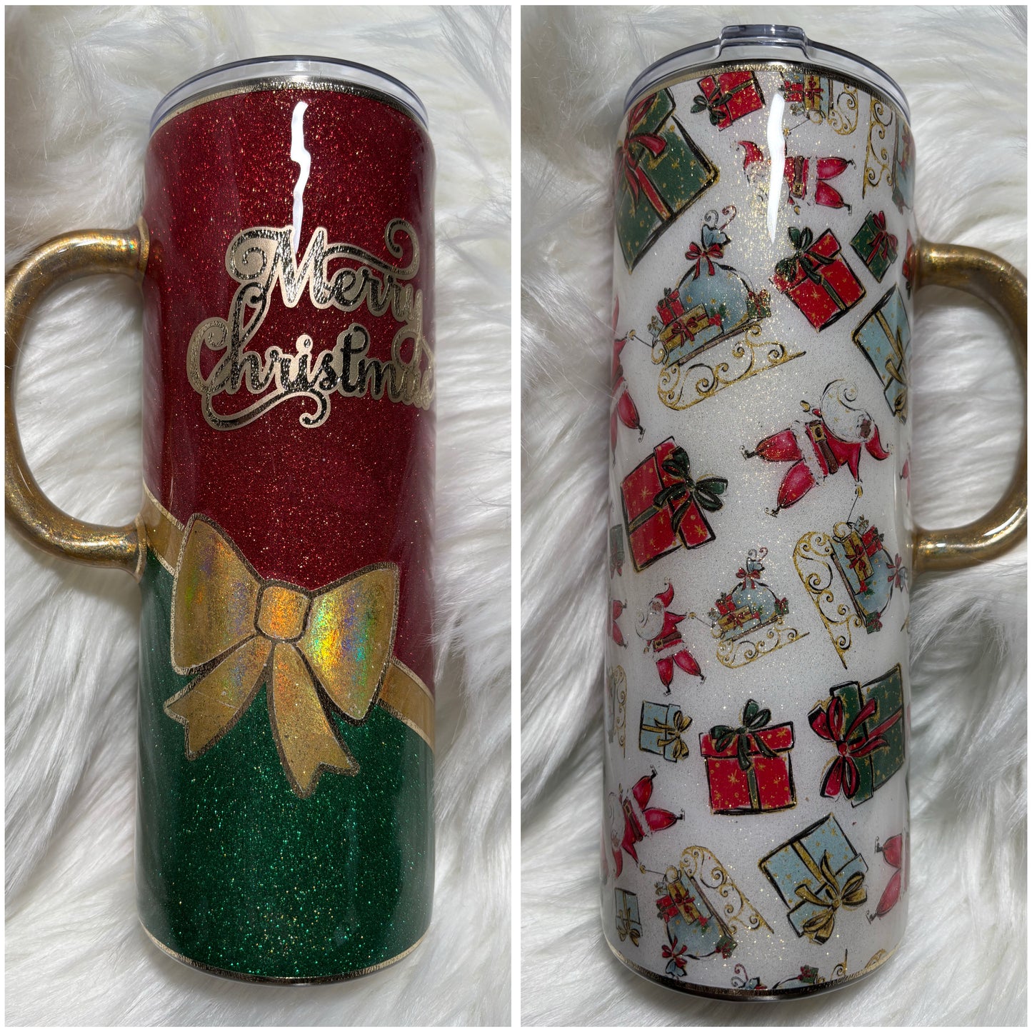 24 ounce handled plump Merry Christmas
