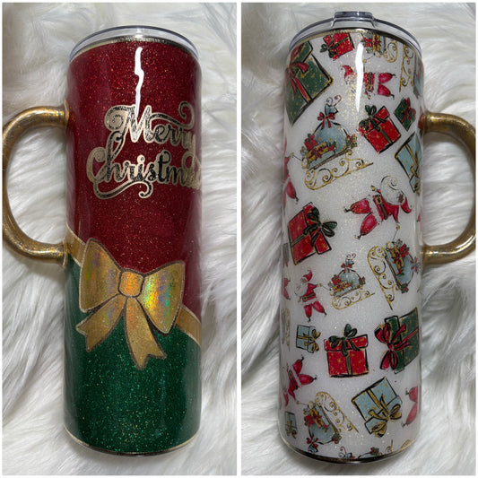 24 ounce handled plump Merry Christmas