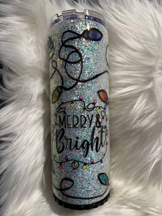 20 ounce Merry & Bright Light-up Strawbler