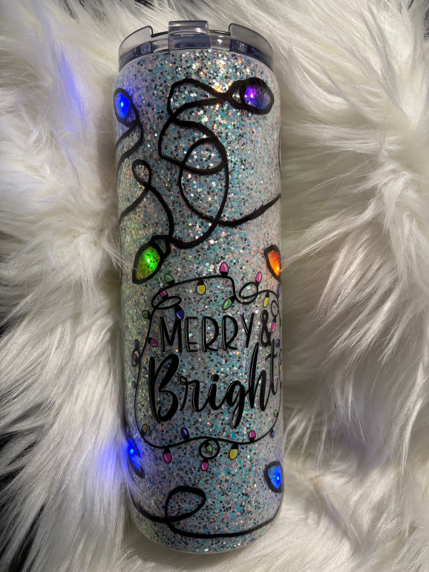 20 ounce Merry & Bright Light-up Strawbler