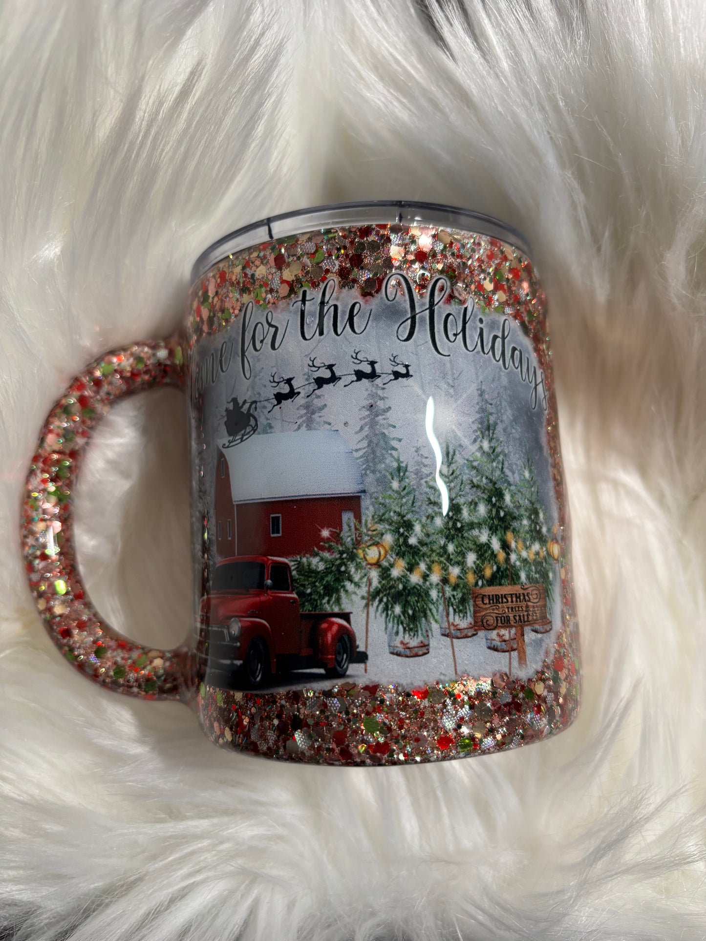 12 oz morning mug Home for the Holidays