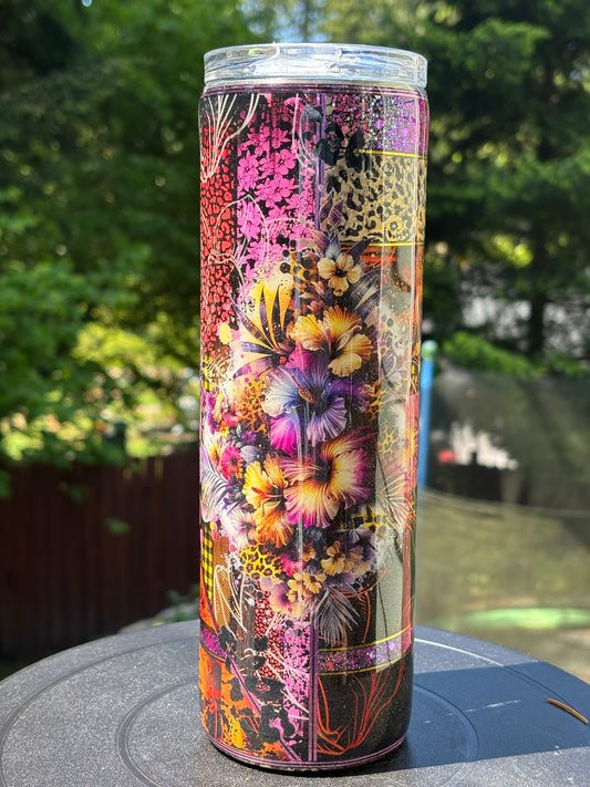 30 ounce Skinny Pink/Orange/Purple Multi
