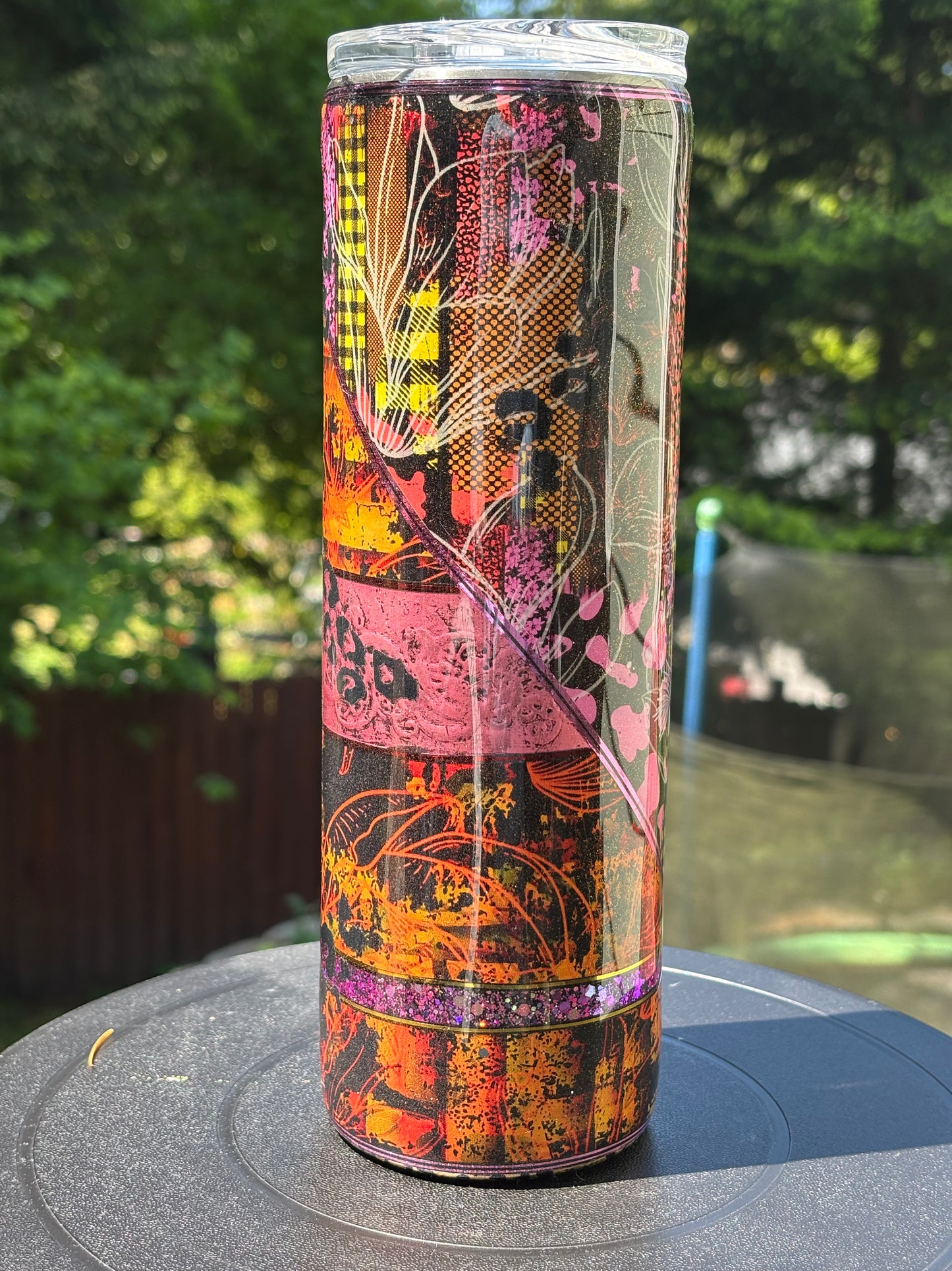 30 ounce Skinny Pink/Orange/Purple Multi