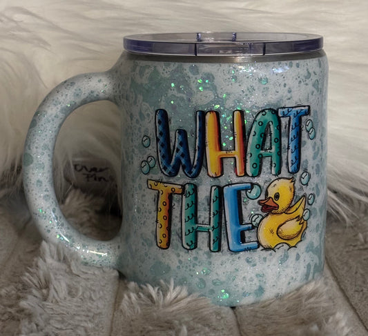 12 oz morning mug What the Duck