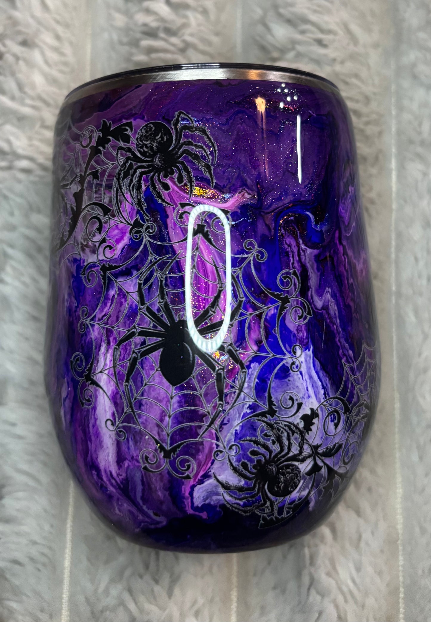 12 oz Wine Purple Spider