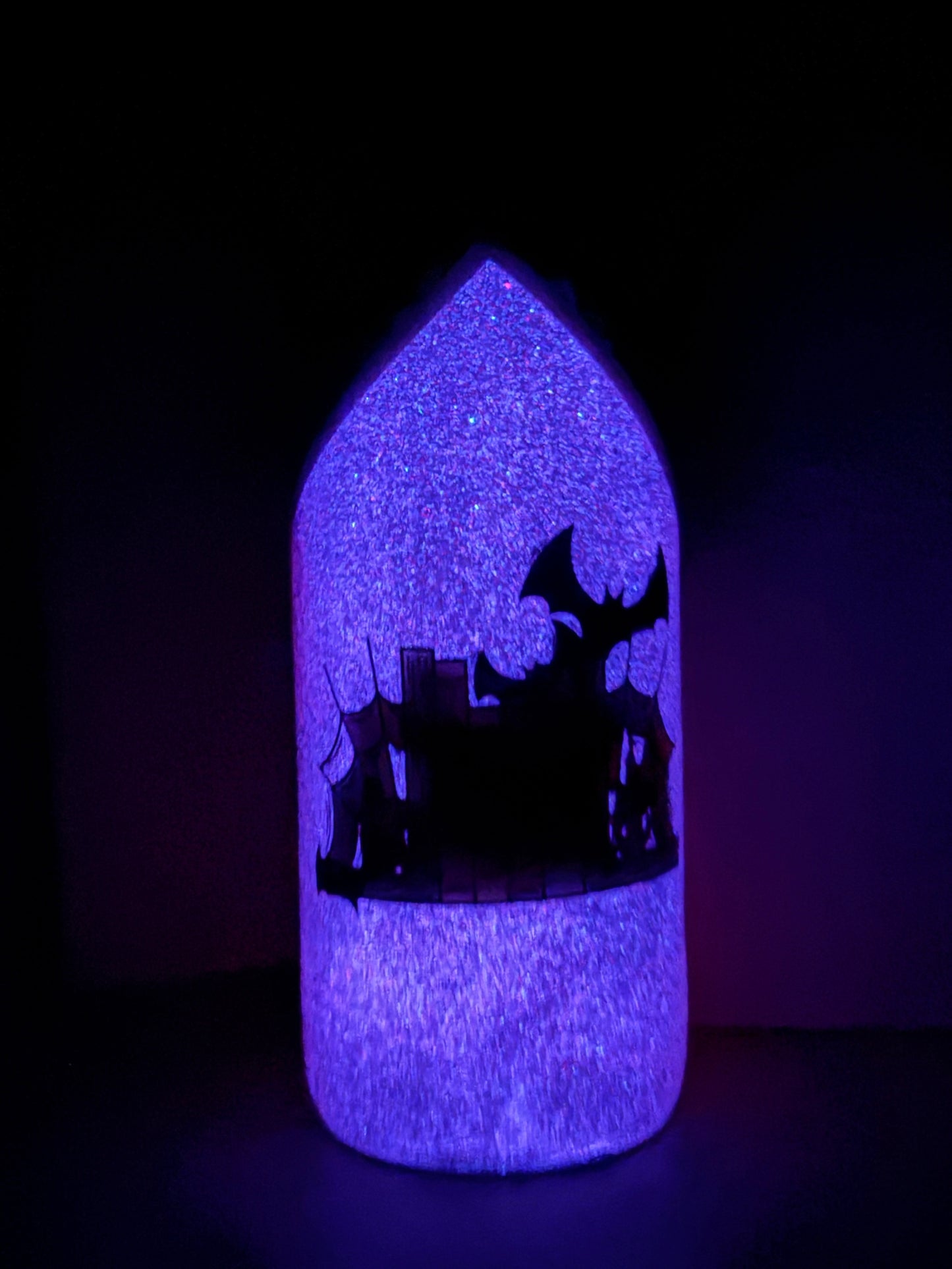 20 ounce Skinny Purple Spooky Books (Glows)