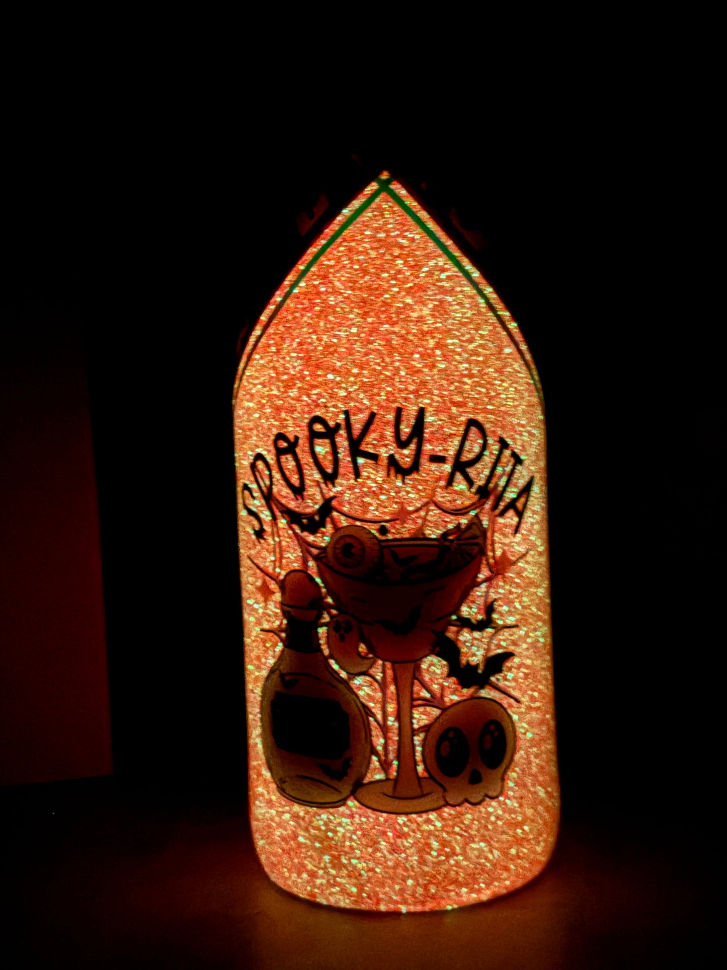 24 oz plump Spooky-Rita (glows)