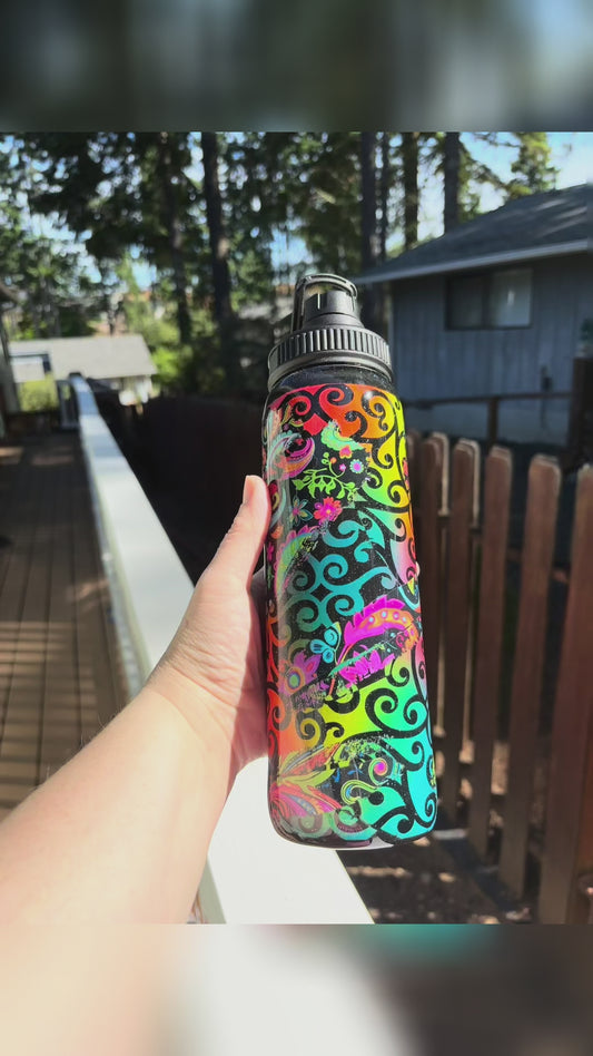 25 ounce Duo Hydro Neon Paisley